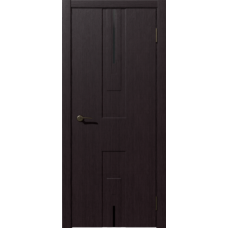 Дверь межкомнатная Дубрава Сибирь Флор КРОКУС Акация черная, стекло черное